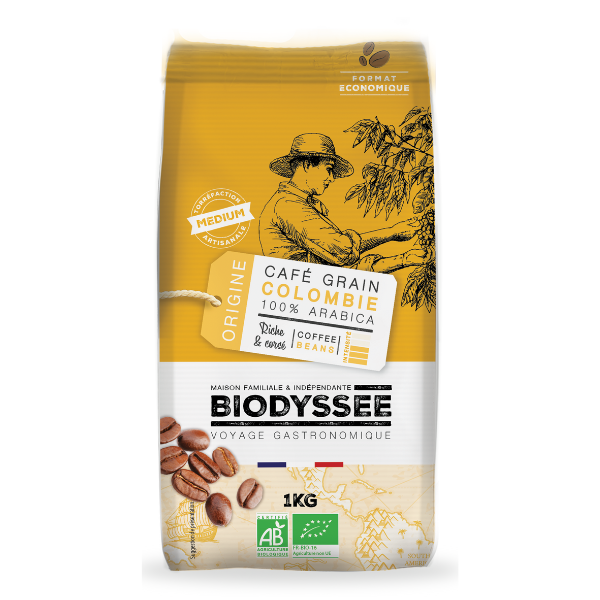 CAFE EN GRAINS 100% ARABICA - 1KG - LES PAPILLES DU MONDE - Montbrison  click and collect