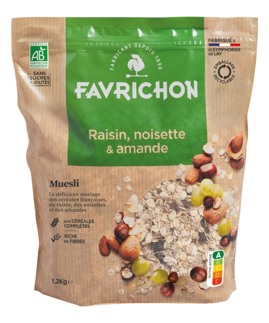 Favrichon -- Muesli raisin, noisette & amande - 1,2 kg