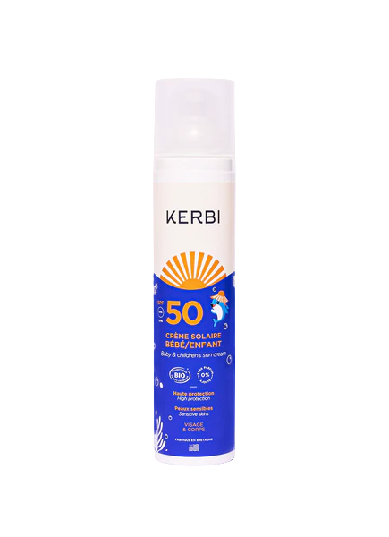 Kerbi -- Préco été - Crème solaire SPF50 sans parfum (bébé et enfant) - 100 g