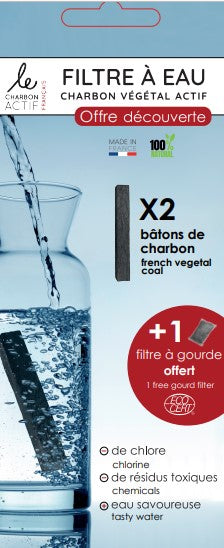 Le Charbon Actif Français -- Filtres à gourde de charbon actif végétal –  Aventure bio